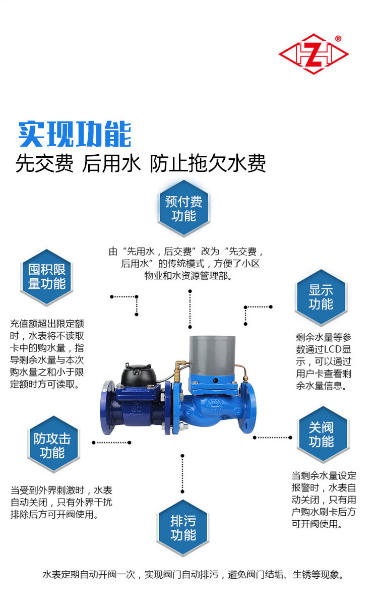 IC卡大口徑預(yù)付費(fèi)水表